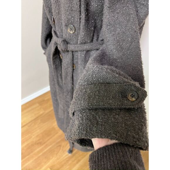Future Collective/Reese Blutstein dark gray textured trench coat. Size L. - Picture 3 of 11